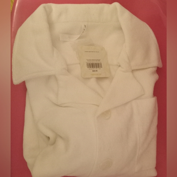 Fabletics- Island Terry Boxy Button Up (Bright White)-XS - Picture 4 of 4